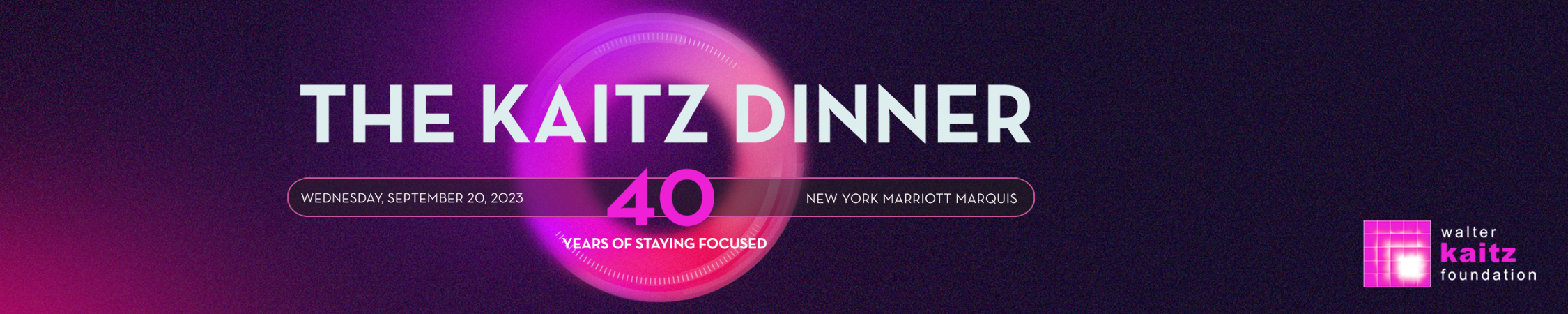 Kaitz Dinner - Sept 20, 2023 - Tables & Tickets Available Now